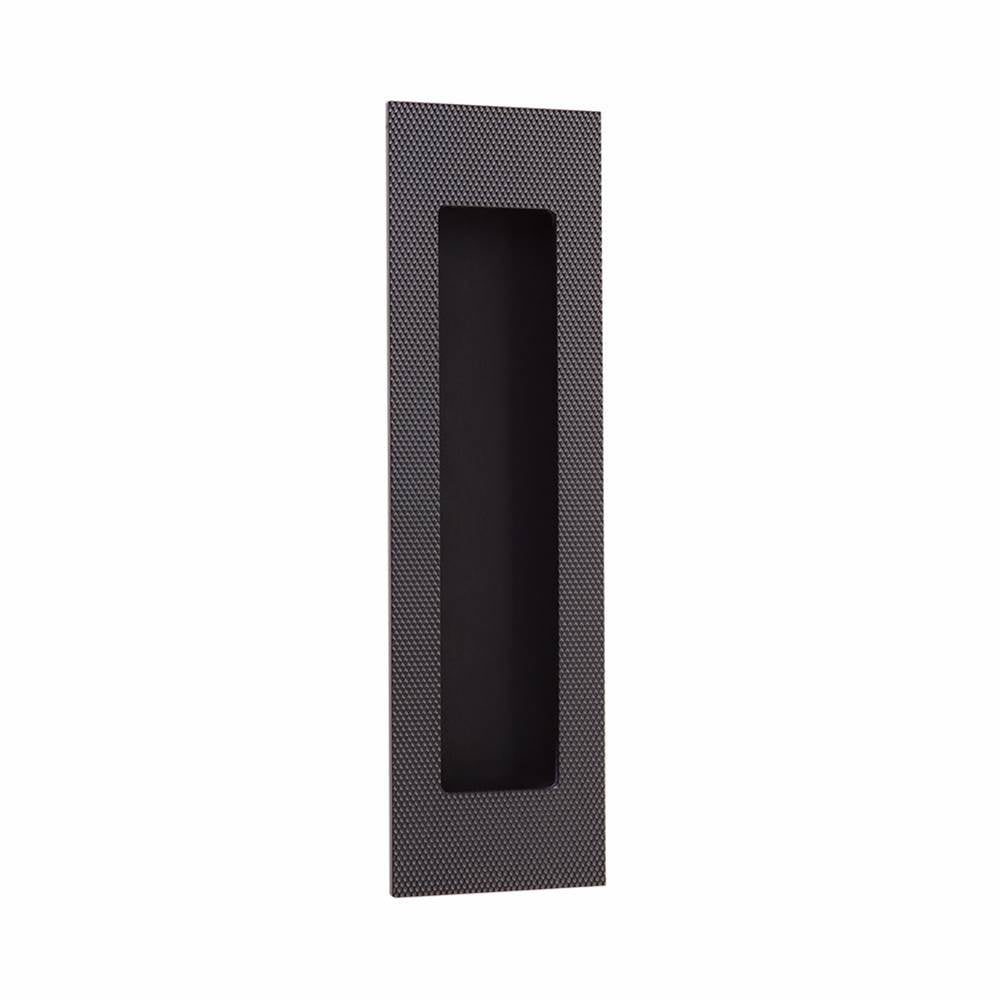 Emtek - Modern Rectangular, 7'' Knurled Flush Pulls with plain pocket, US10B - Oil Rubbed Bronze