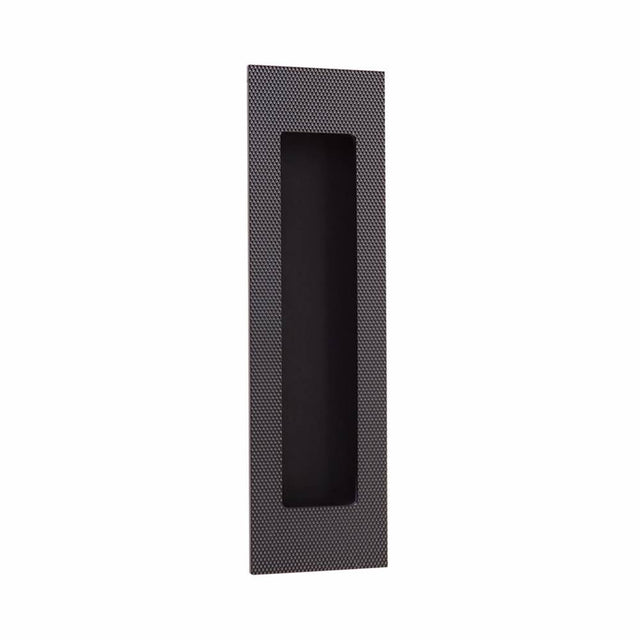 Emtek - Modern Rectangular, 7'' Knurled Flush Pulls with plain pocket, US10B - Oil Rubbed Bronze