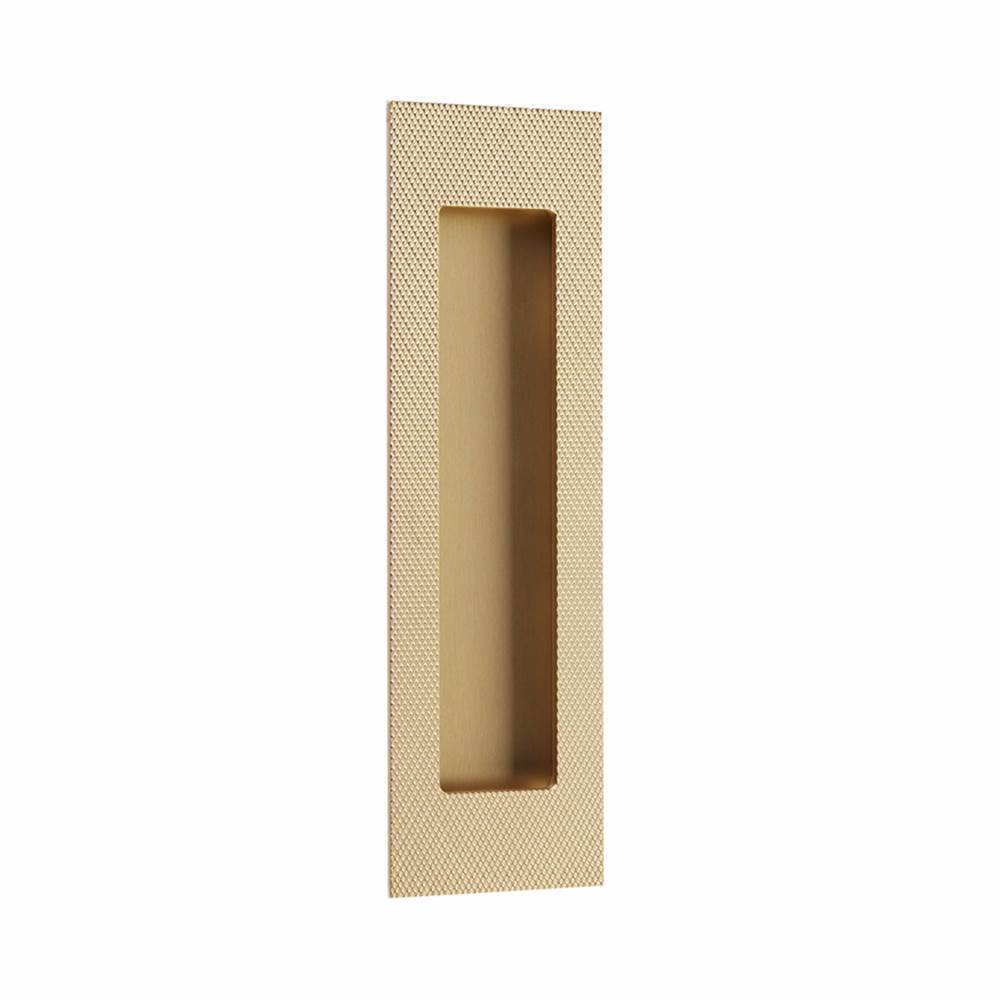 Emtek - Modern Rectangular, 7'' Knurled Flush Pulls with plain pocket, US4 - Satin Brass