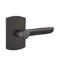 Emtek - Privacy, No.4 Rosette, Aurora Lever, LH, FB - Flat Black Bronze Patina