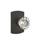Emtek - Concealed, Passage, No.4 Rosette, Astoria Clear Knob, FB - Flat Black Bronze Patina