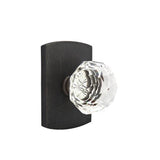 Emtek - Privacy, No.4 Rosette, Diamond Crystal Knob, MB - Medium Bronze Patina