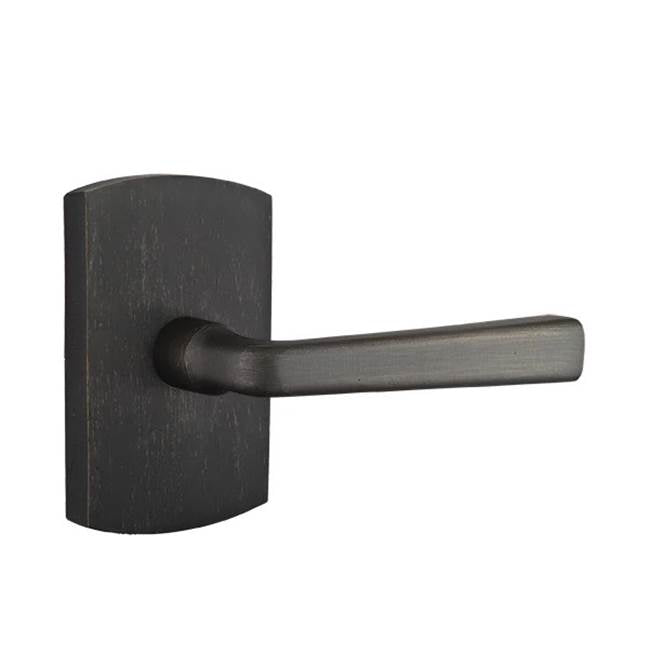 Emtek - Passage, No.4 Rosette, Cimarron Lever, LH, MB - Medium Bronze Patina