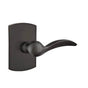 Emtek - Concealed, Privacy, No.4 Rosette, Durango Lever, FB - Flat Black Bronze Patina