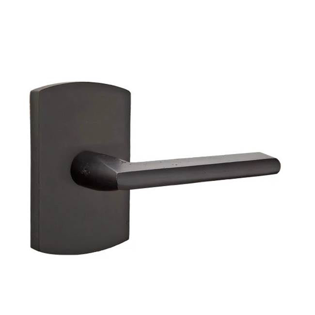 Emtek - Privacy, No.4 Rosette, Lariat Lever, LH, FB - Flat Black Bronze Patina