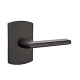 Emtek - Concealed, Privacy, No.4 Rosette, Lariat Lever, FB - Flat Black Bronze Patina