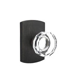 Emtek - Concealed, Passage, No.4 Rosette, Lowell Crystal Knob, MB - Medium Bronze Patina