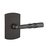 Emtek - Privacy, No.4 Rosette, Montrose Lever, RH, FB - Flat Black Bronze Patina