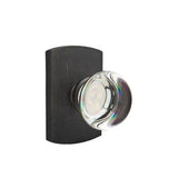 Emtek - Concealed, Privacy, No.4 Rosette, Providence Crystal Knob, MB - Medium Bronze Patina