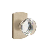 Emtek - Passage, No.4 Rosette, Providence Crystal Knob, TWB - Tumbled White Bronze