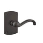 Emtek - Passage, No.4 Rosette, Teton Lever, RH, FB - Flat Black Bronze Patina