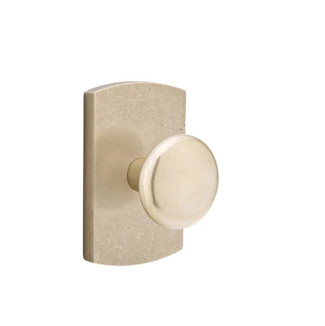Emtek - Concealed, Privacy, No.4 Rosette, Winchester Knob, TWB - Tumbled White Bronze