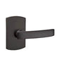 Emtek - Passage, No.4 Rosette, Yuma Lever, LH, FB - Flat Black Bronze Patina
