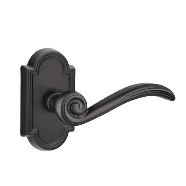 Emtek - Concealed, Passage, No.11 Rosette, Medici Lever, FB - Flat Black Bronze Patina