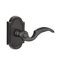 Emtek - Passage, No.11 Rosette, Napoli Lever, LH, FB - Flat Black Bronze Patina