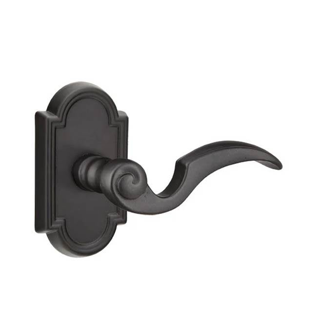 Emtek - Privacy, No.11 Rosette, Napoli Lever, LH, FB - Flat Black Bronze Patina