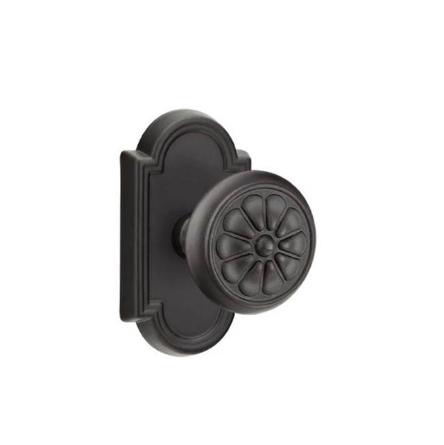 Emtek - Dummy, No.11 Rosette, Petal Knob, FB - Flat Black Bronze Patina