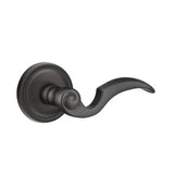 Emtek - Passage, No.12 Rosette, Napoli Lever, LH, FB - Flat Black Bronze Patina