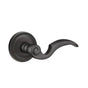Emtek - Passage, No.12 Rosette, Napoli Lever, LH, FB - Flat Black Bronze Patina