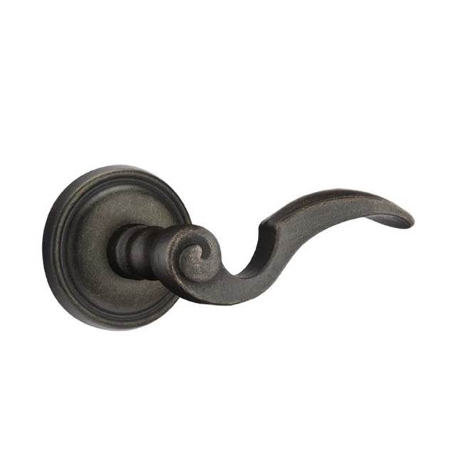 Emtek - Privacy, No.12 Rosette, Napoli Lever, LH, MB - Medium Bronze Patina