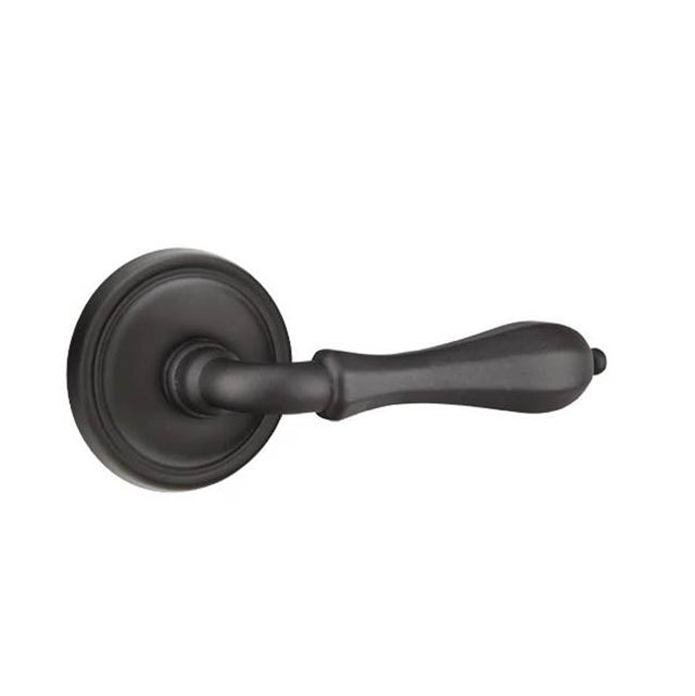 Emtek - Passage, No.12 Rosette, Octagon Lever, RH, FB - Flat Black Bronze Patina
