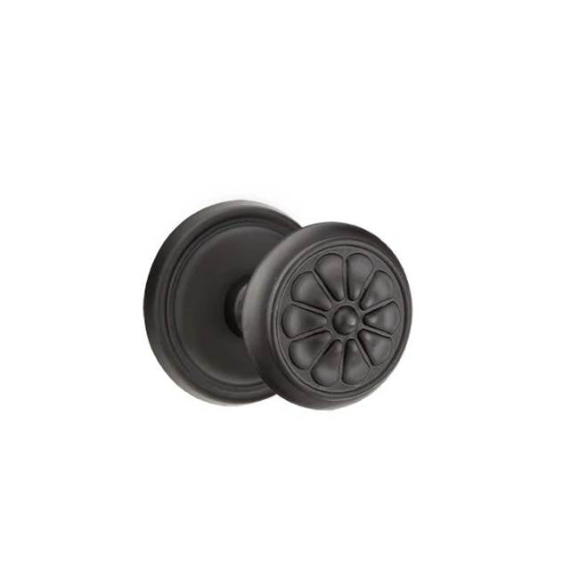 Emtek - Dummy, No.12 Rosette, Petal Knob, FB - Flat Black Bronze Patina