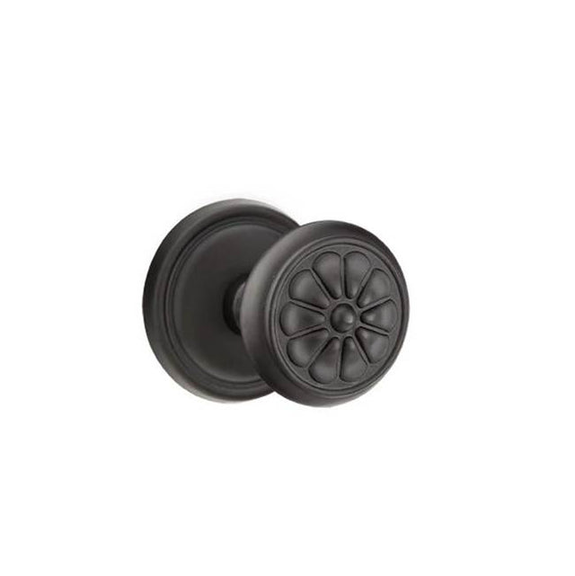 Emtek - Dummy, No.12 Rosette, Petal Knob, FB - Flat Black Bronze Patina