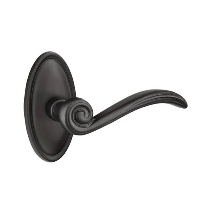 Emtek - Passage, No.14 Rosette, Medici Lever, LH, FB - Flat Black Bronze Patina