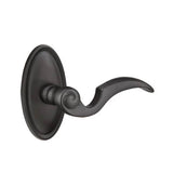 Emtek - Privacy, No.14 Rosette, Napoli Lever, RH, FB - Flat Black Bronze Patina