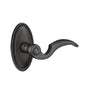 Emtek - Passage, No.14 Rosette, Napoli Lever, RH, FB - Flat Black Bronze Patina