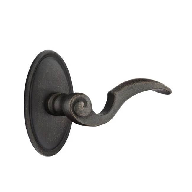 Emtek - Privacy, No.14 Rosette, Napoli Lever, RH, MB - Medium Bronze Patina