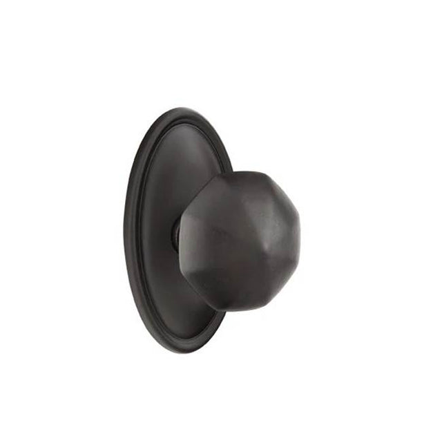 Emtek - Passage, No.14 Rosette, Bronze Octagon Knob, FB - Flat Black Bronze Patina