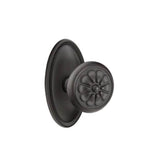 Emtek - Privacy, No.14 Rosette, Petal Knob, FB - Flat Black Bronze Patina
