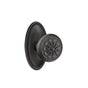 Emtek - Privacy, No.14 Rosette, Petal Knob, FB - Flat Black Bronze Patina