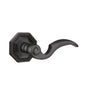 Emtek - Passage, No.15 Rosette, Napoli Lever, RH, FB - Flat Black Bronze Patina