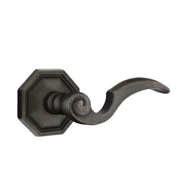 Emtek - Passage, No.15 Rosette, Napoli Lever, LH, MB - Medium Bronze Patina