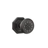 Emtek - Concealed, Privacy, No.15 Rosette, Petal Knob, FB - Flat Black Bronze Patina