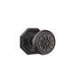 Emtek - Concealed, Privacy, No.15 Rosette, Petal Knob, FB - Flat Black Bronze Patina