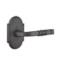 Emtek - Passage, Wrought Steel No.1 Rosette, San Carlos Lever, RH, FBS - Flat Black Steel