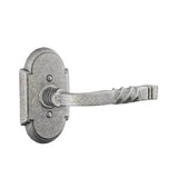 Emtek - Passage, Wrought Steel No.1 Rosette, San Carlos Lever, RH, SWS - Satin Steel