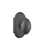 Emtek - Passage, Wrought Steel No.1 Rosette, Savannah Knob, FBS - Flat Black Steel