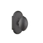 Emtek - Passage, Wrought Steel No.1 Rosette, Savannah Knob, FBS - Flat Black Steel