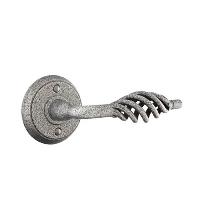 Emtek - Privacy, Wrought Steel No.2 Rosette, Lafayette Lever, LH, SWS - Satin Steel