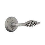 Emtek - Privacy, Wrought Steel No.2 Rosette, Lafayette Lever, LH, SWS - Satin Steel