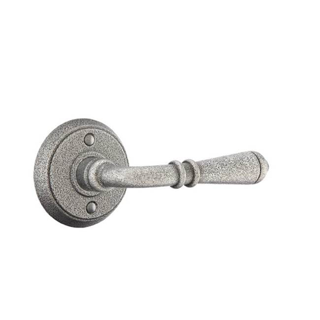 Emtek - Dummy, Wrought Steel No.2 Rosette, Normandy Lever, SWS - Satin Steel