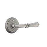 Emtek - Privacy, Wrought Steel No.2 Rosette, Normandy Lever, LH, SWS - Satin Steel