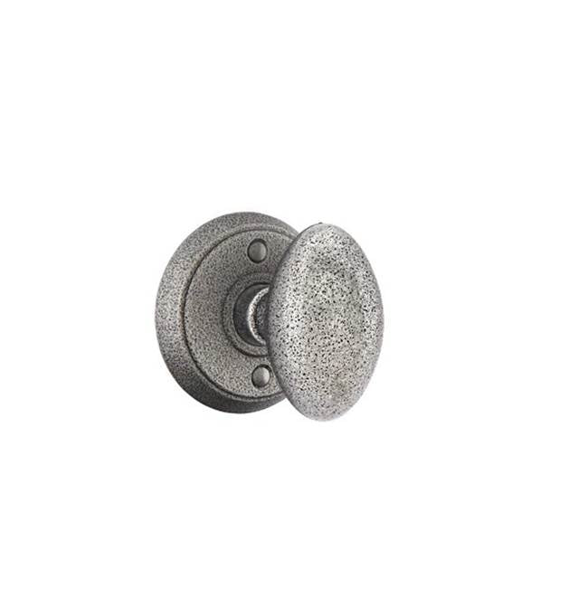 Emtek - Dummy, Wrought Steel No.2 Rosette, Savannah Knob, SWS - Satin Steel