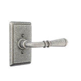 Emtek - Privacy, Wrought Steel No.3 Rosette, Normandy Lever, RH, SWS - Satin Steel