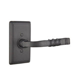 Emtek - Passage, Wrought Steel No.3 Rosette, San Carlos Lever, LH, FBS - Flat Black Steel