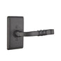 Emtek - Passage, Wrought Steel No.3 Rosette, San Carlos Lever, LH, FBS - Flat Black Steel